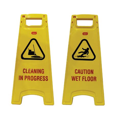 Two Language Industrial Floor Signage Imec A Floor Sign 25 Inch