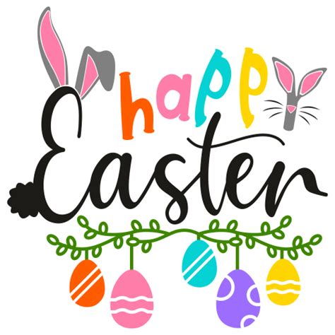 Art And Collectibles Svg File Bunny Ears Svg Happy Easter Svg Happy