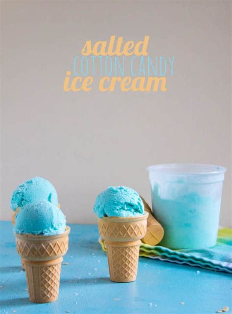 Salted Cotton Candy Ice Cream Ice Cream Candy Frozen Yogurt Popsicles Ice Cream Recipes