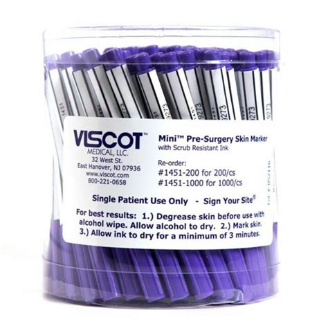 Viscot Skin Surgical Sterile Pen Ink Tattoo And Piercing Mini Marker