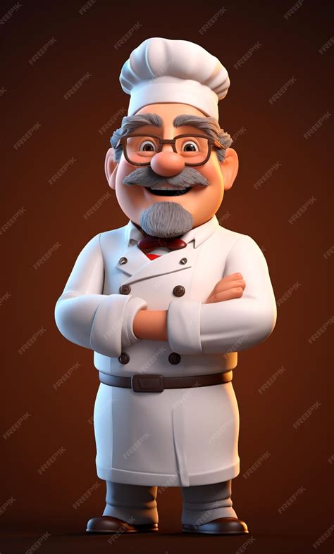 Premium Ai Image 3d Man Chef Cartoon Character