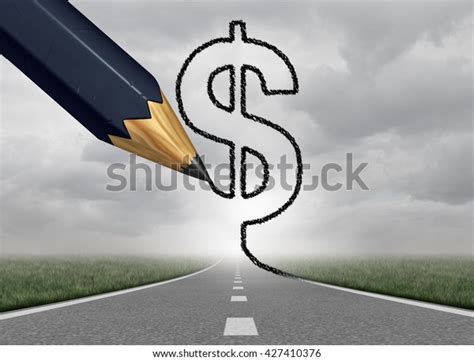 Business Profit And Wealth Path As A Money Road To Fortune With A Black