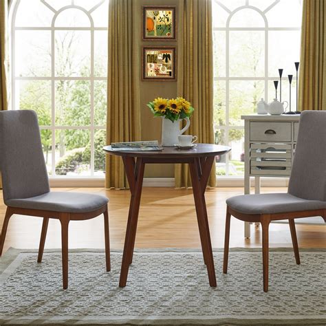 Southern Enterprises Solva Round Small Space Dining Table Midcentury