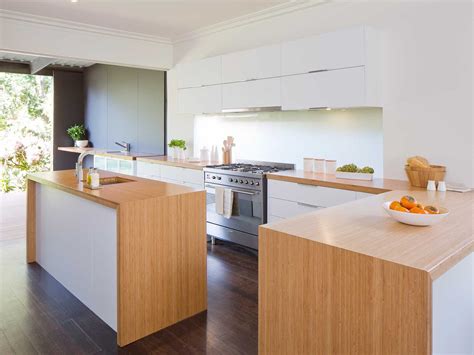 Gallery featuring rustic kitchen cabinets including finishes, door styles, hardware, color & matching ideas. picture bunnings kaboodle bamboo kitchen - Google Search ...
