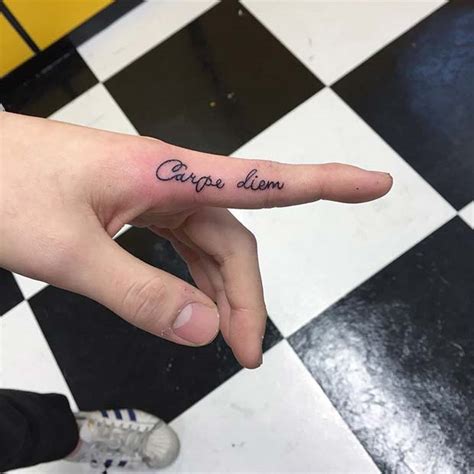 finger tattoos words ideas