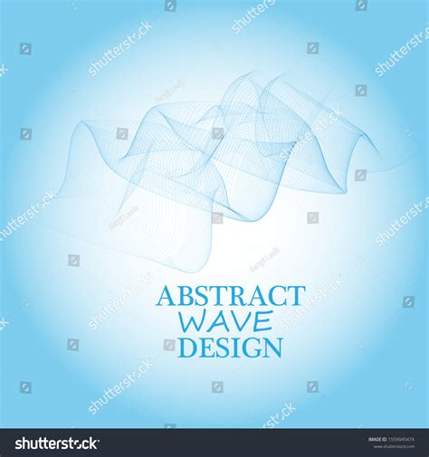 Vector Abstract Blue Curved Lines Background Stock Vector Royalty Free