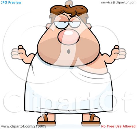 Royalty Free Rf Clipart Illustration Of A Plump Frat Man Shrugging By