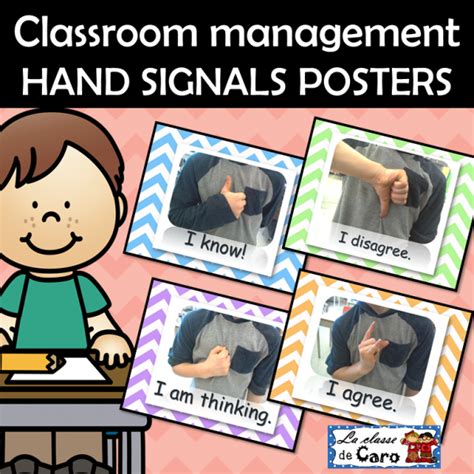 Classroom Management Hand Signals Posters