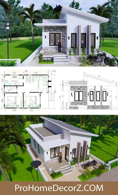 Buy This House Plan White House Floor Plan 6x8 Meter 20x27 Feet 2 Beds