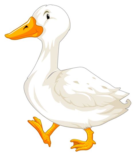 A White Goose Character 295824 Vector Art At Vecteezy