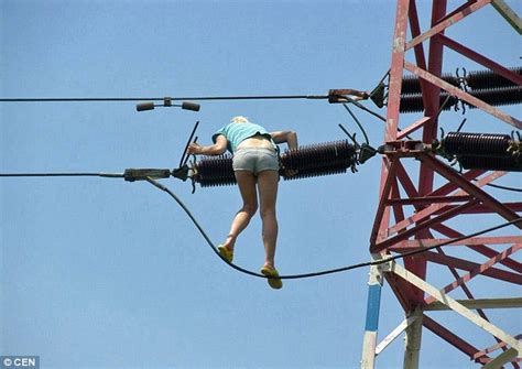 Czech Woman Scales Electricity Pylon While Hallucinating On Super