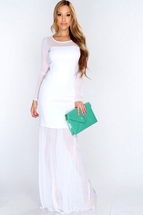 Long White Casual Dresses