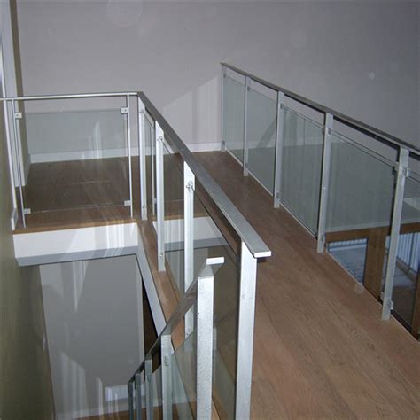 Terrace Stainless Steel Glass Railing With Solid Flat Baluster