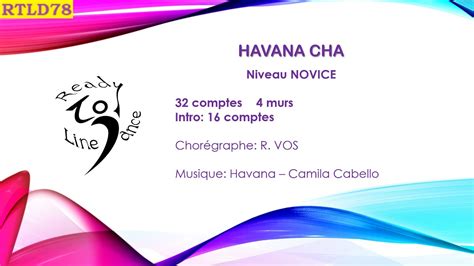 Havana Cha Tuto En Français Line Dance Youtube