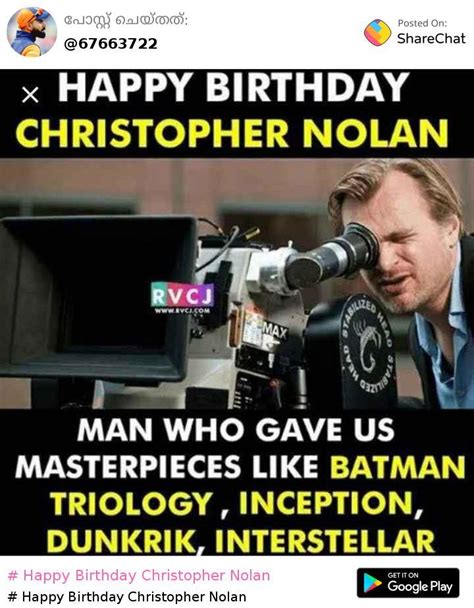 Christopher nolan, who is 47 today, was born in england and studied film at university college today is richard linklater's 57th birthday. Christopher Nolan Birthday : Batman Notes Happy Birthday ...