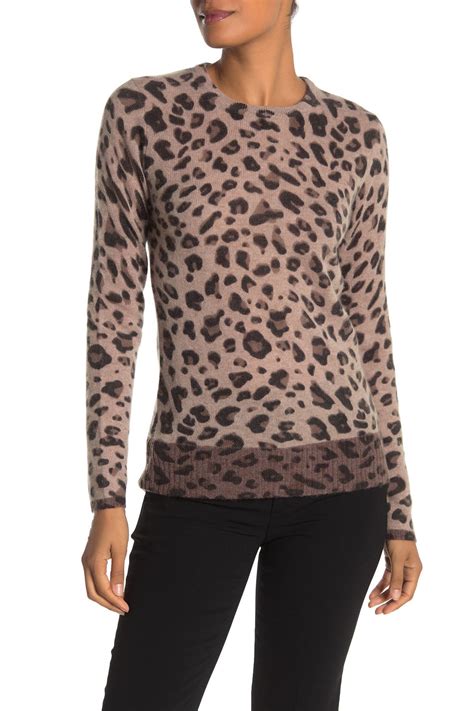 M Magaschoni Leopard Print Cashmere Sweater Nordstrom Rack