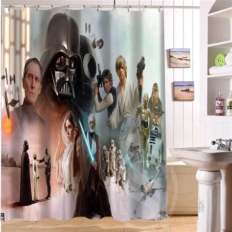 Custom Fashion Stylish Star Wars Custom Shower Curtain Bathroom Decor