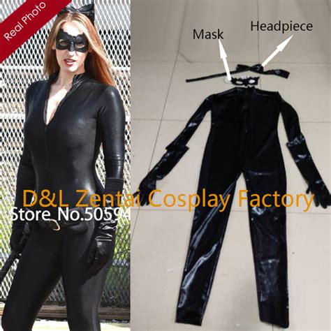 Free Shipping Dhl Dark Knight Rises Catwoman Zentai Catsuit Costume
