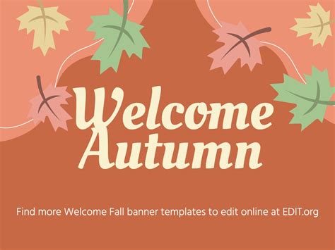 Editable Welcome Fall Banner Templates