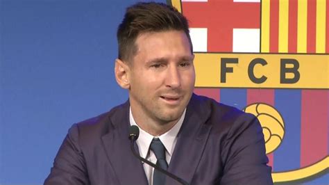 Lionel Messi In Tears As He Confirms Hes Leaving Barcelona And Says