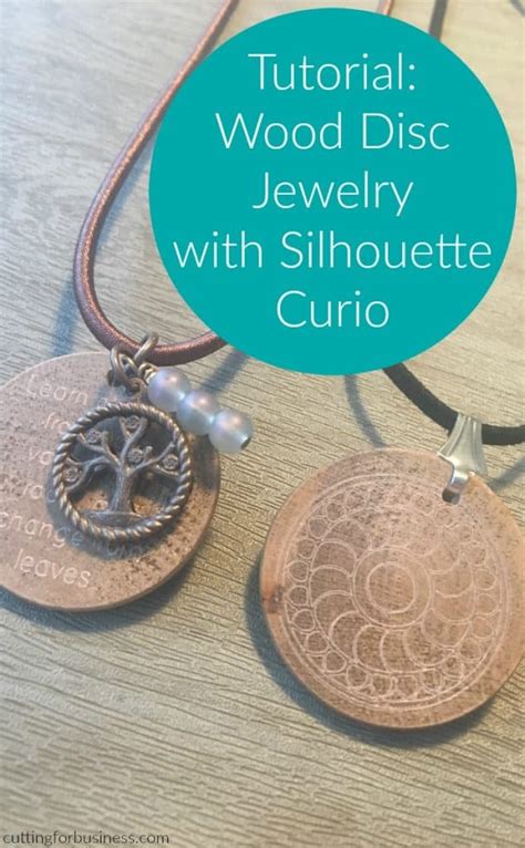 In this video class we will go through the step by step process of how to complete a glass etching project with your silhouette. Tutorial: Wood Disc Jewelry with Silhouette Curio ...
