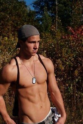 Shirtless Male Muscular Frat Babe Jock Hiking Hunk Dude V Lines PHOTO X C EBay