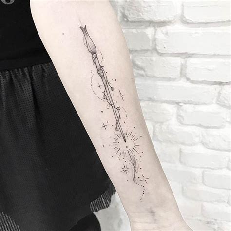 47 Cool And Magical Harry Potter Inspired Tattoos StayGlam Wand
