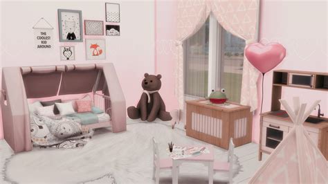 Toddler Bedroom Play Room Cc Folder The Sims 4 Speed Build Youtube