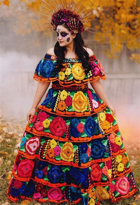 Chiapas Traditional Mexican Dress Suit For Parties Dress For Etsy