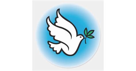 Peace Dove Classic Round Sticker Zazzle