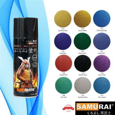 Jual Samurai Paint 400cc Warna Metallic Metalik Cat Semprot Spray Pilok