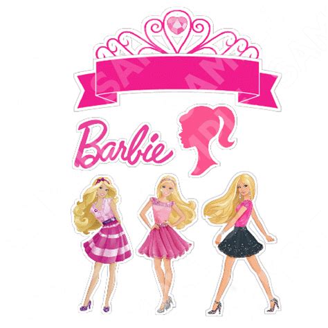Barbie Silhouette Edible Icing Image Round Cake Topper Sheet Porn
