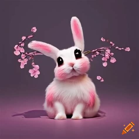 Bunny With Cherry Blossom Fur On Craiyon