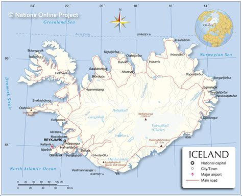 Political Map Of Iceland Nations Online Project