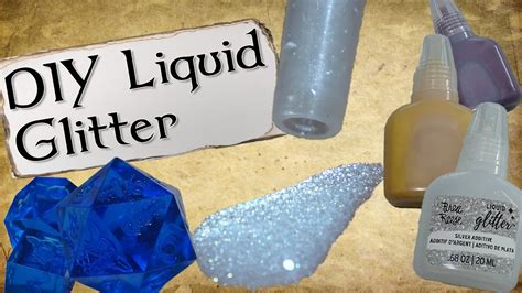 How To Make Liquid Glitter Youtube