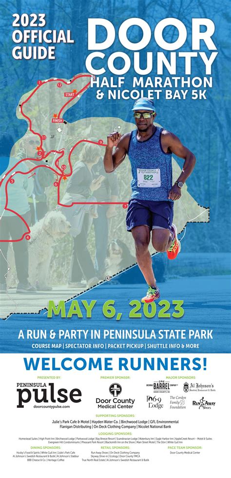 2023 Official Door County Half Marathon And Nicolet Bay 5k Guide By