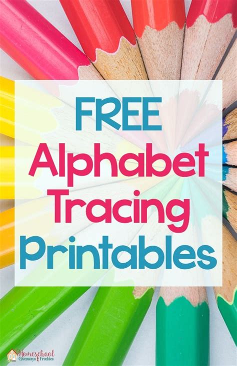 Printable handouts with letter tracing on them. FREE Alphabet Tracing Printables - Homeschool Giveaways