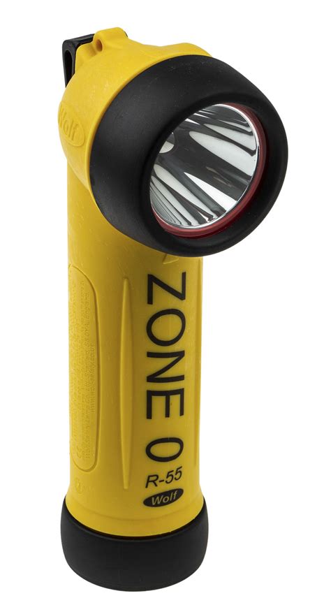 Wolf Safety R 55h Atex Iecex Led Torch Yellow Rechargeable 80 Lm
