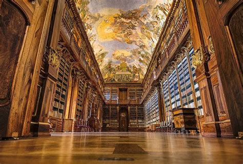 世界で最も美しい図書館！チェコにある「ストラホフ修道院」に行ってみたい prague czech republic custom murals european countries 3d