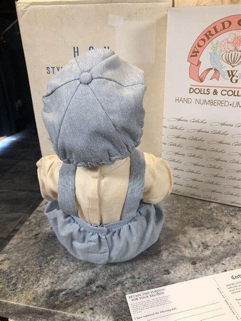 World Gallery Dustin Sitting Porcelain Doll By Laura Cobabe Ebay