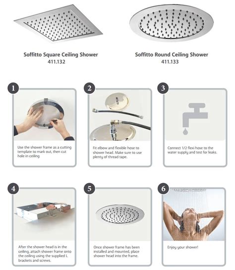 This premium quality showerhead from grohe flush mounts to the ceiling and delivers a rain spray pattern what is involved in installing a ceiling mount shower? Soffitto Round Flush Mount Ceiling Shower | Builders ...