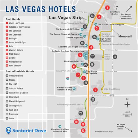 Aria Hotel Las Vegas Strip Map