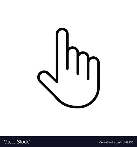 Hand Cursor Icon Ui Sign Royalty Free Vector Image