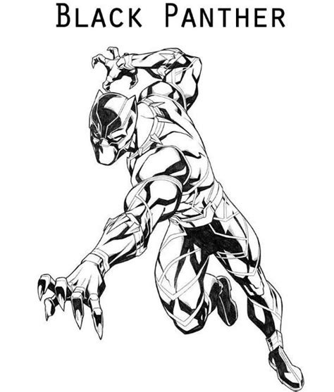 Black Panther Marvel Coloring Pages Coloring Home
