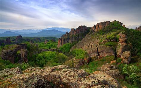 Download Wallpapers Belogradchik Rocks Mountains Sunset Stara