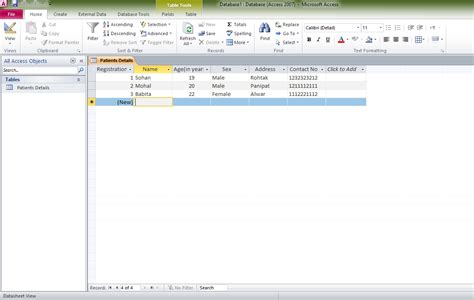 How To Create A Database In Ms Access To Store The Patient Information