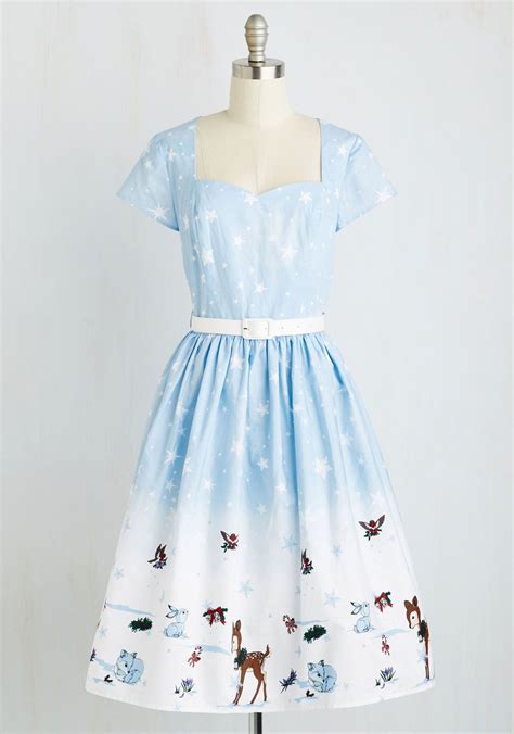 Waltzing In A Winter Wonderland Dress Mod Retro Vintage