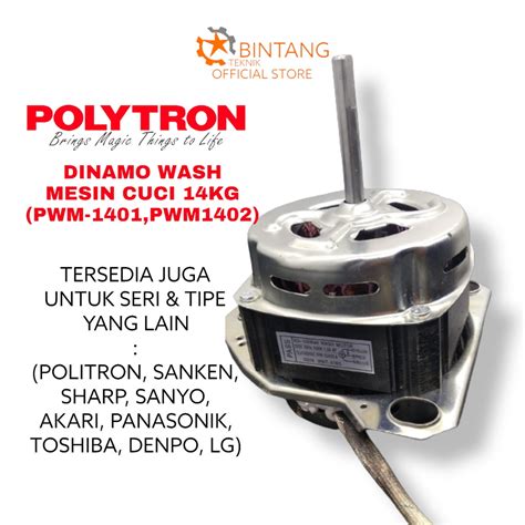 Jual Motor Dinamo Mesin Cuci Polytron Manual Tabung Kg Pwm