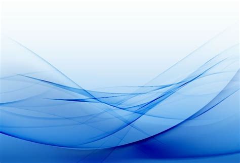 Abstract Background With Blue Curves Vector Illustration Free Vector