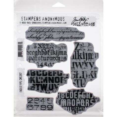 Tim Holtz Cling Stamp Faded Type Hobbyvision